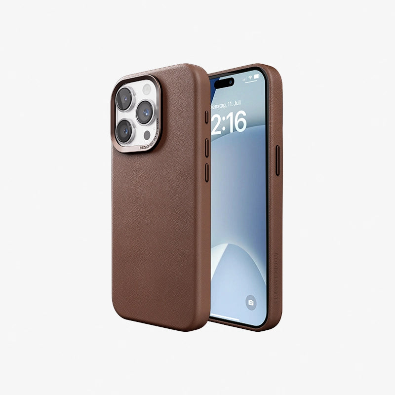 Vegan Leather Case iPhone 14 Pro Brown