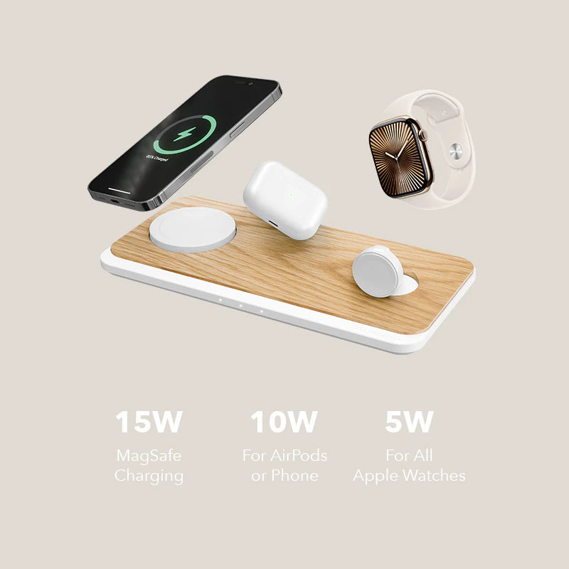 3-in-1 MagSafe & Apple Watch Charger & Power Adapter