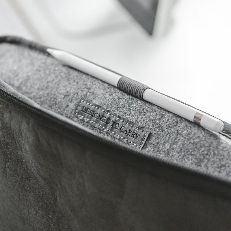 13" kraft paper laptop sleeve Sustainable Black