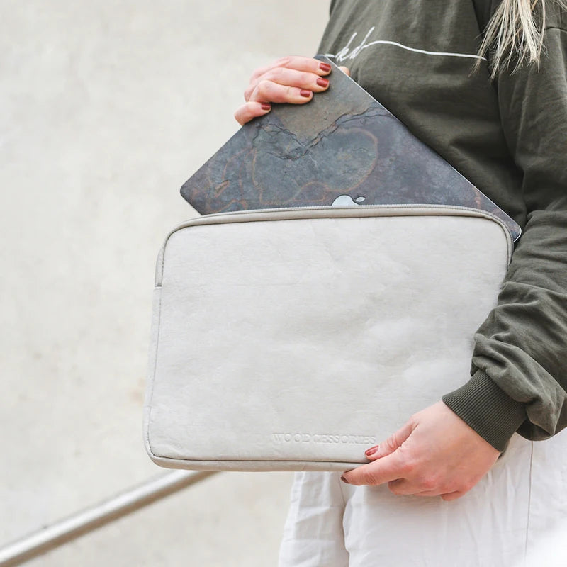 13" kraft paper laptop sleeve Sustainable Gray