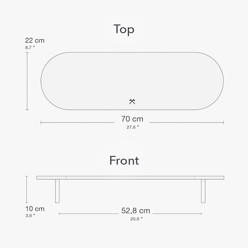 Monitor elevation from oak