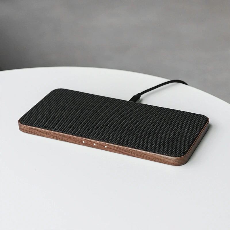 Wood Walnut Inductive Charging Station