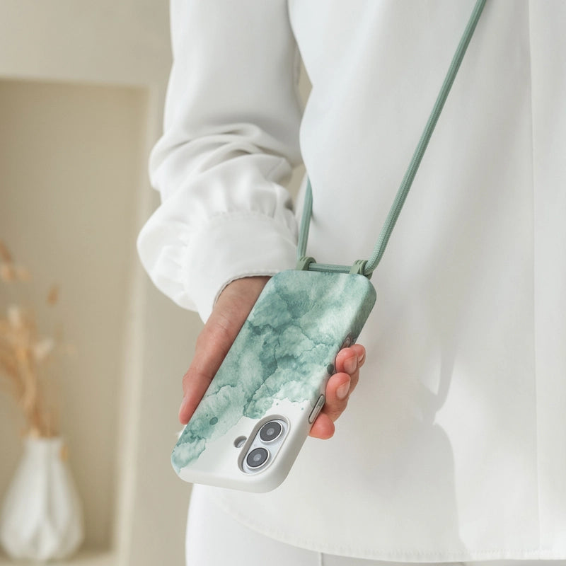 Crossbody Case Aqua Green iPhone 16 Pro