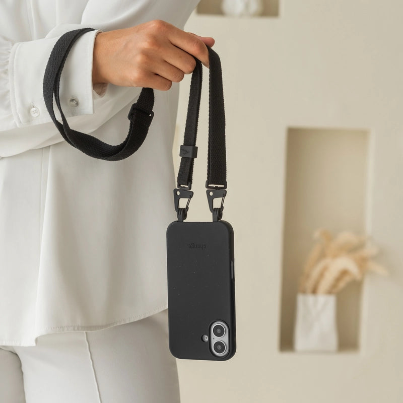 iPhone 16 Pro Max Crossbody Case Black