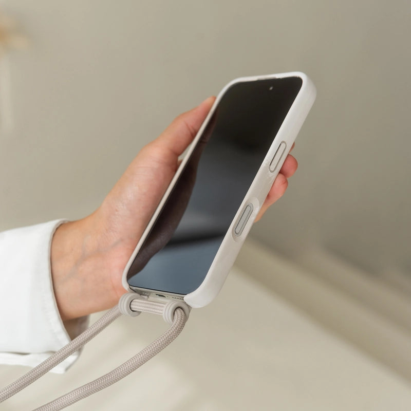 iPhone 16 Crossbody Case White