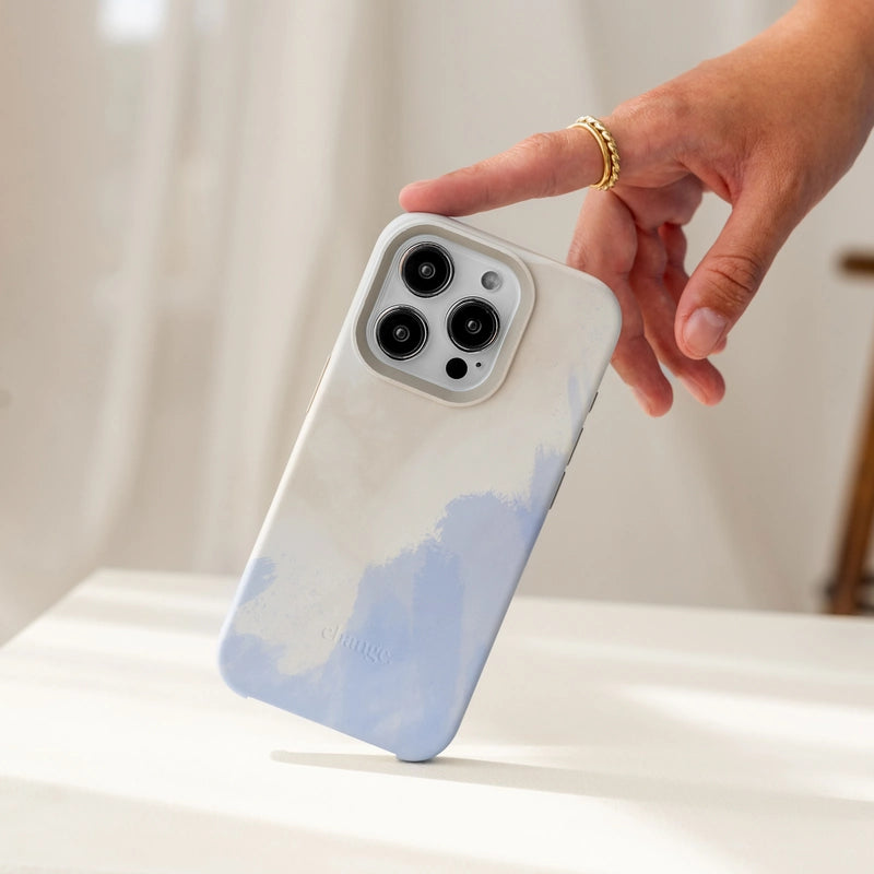 iPhone 16 Pro Max Crossbody Case Blue Cream