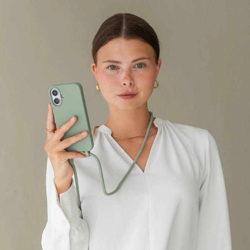iPhone 16 Crossbody Case Green