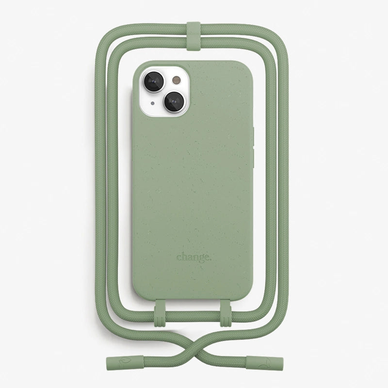 IPhone 13 necklace case Detachable Green