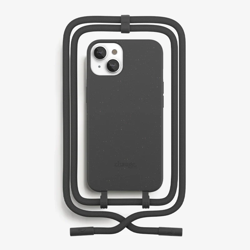 Iphone 13 Crossbody Case Detachable pastel black
