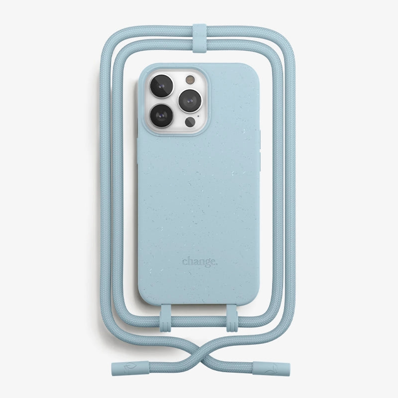Iphone 13 Pro Crossbody Case Detachable pastel blue