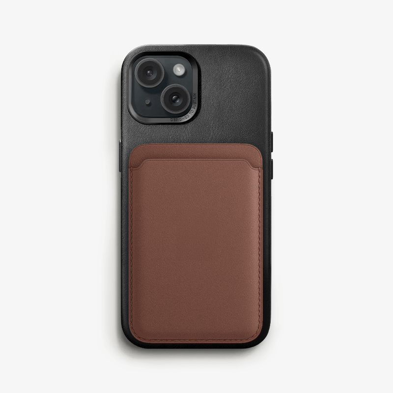 Vegan Leather Case iPhone 15 Black
