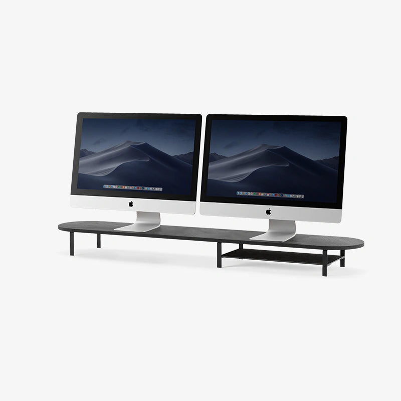 Monitor riser for 2 monitors with Black Series shelf