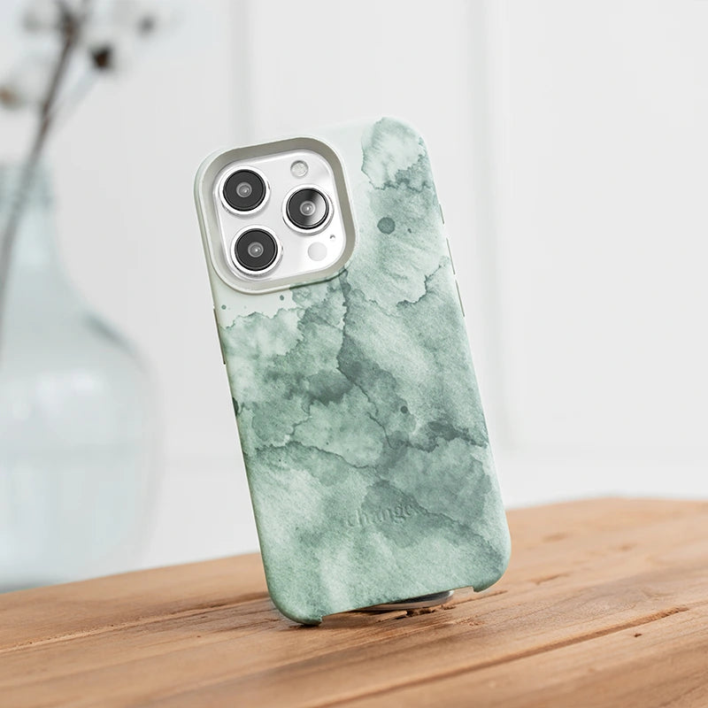 iPhone 15 Crossbody Case Detachable Aqua Green
