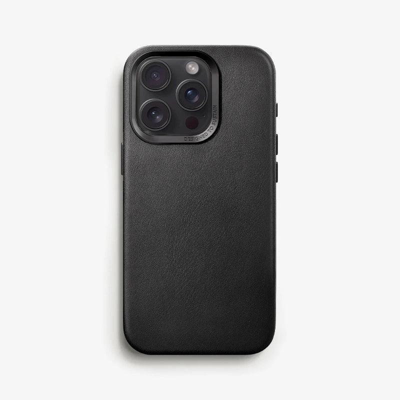 Vegan Leather Case iPhone 15 Pro Max Black