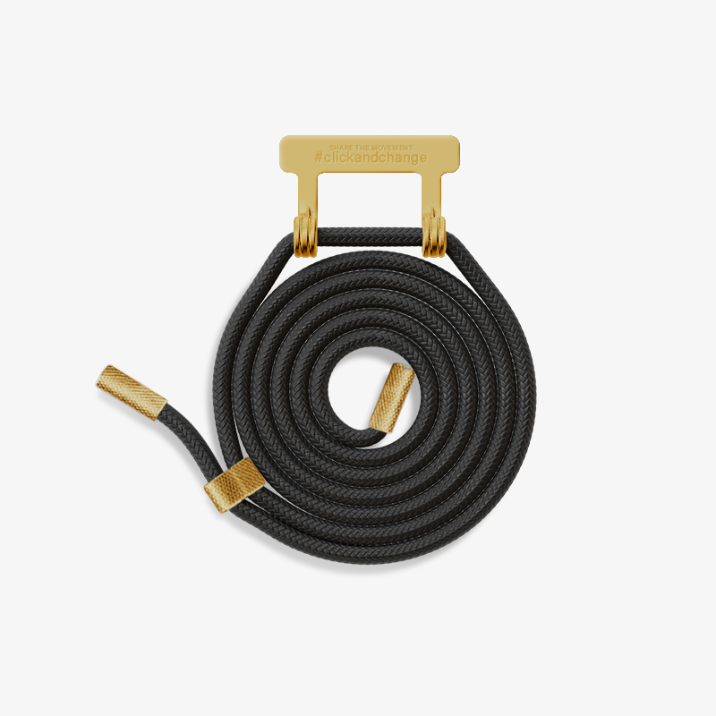 Cord Ribbon Black / Gold