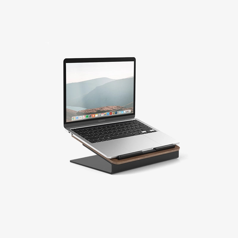 Laptop MacBook Wood Stand Ergonomic Computer Holder, Woodworking Gift,  Workspace Desk Accessories, Gift for Men, Office Desk Accessory 