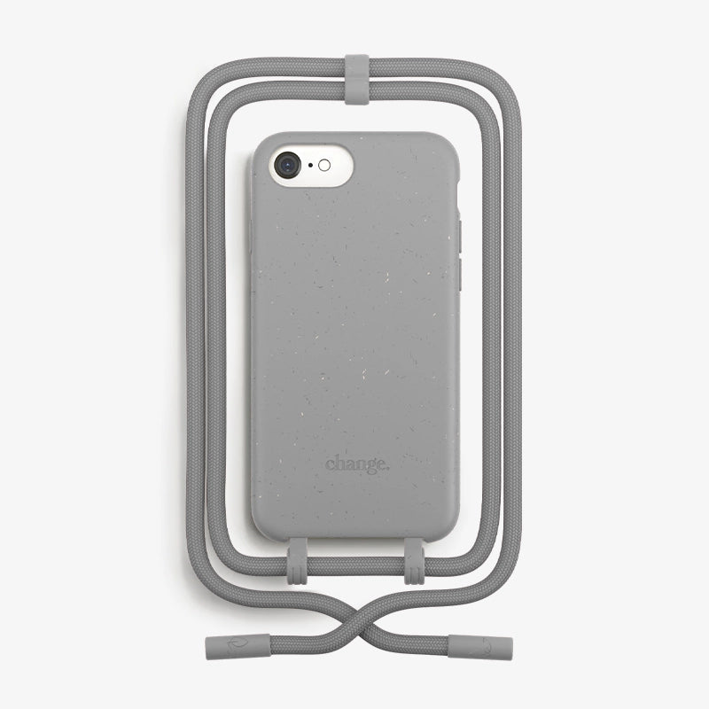 IPhone SE 3/ SE 2 Crossbody Case Detachable Grey