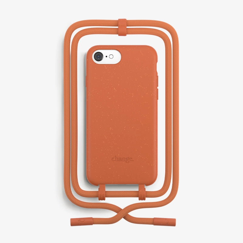 IPhone SE 3/ SE 2 Crossbody Case Detachable Orange