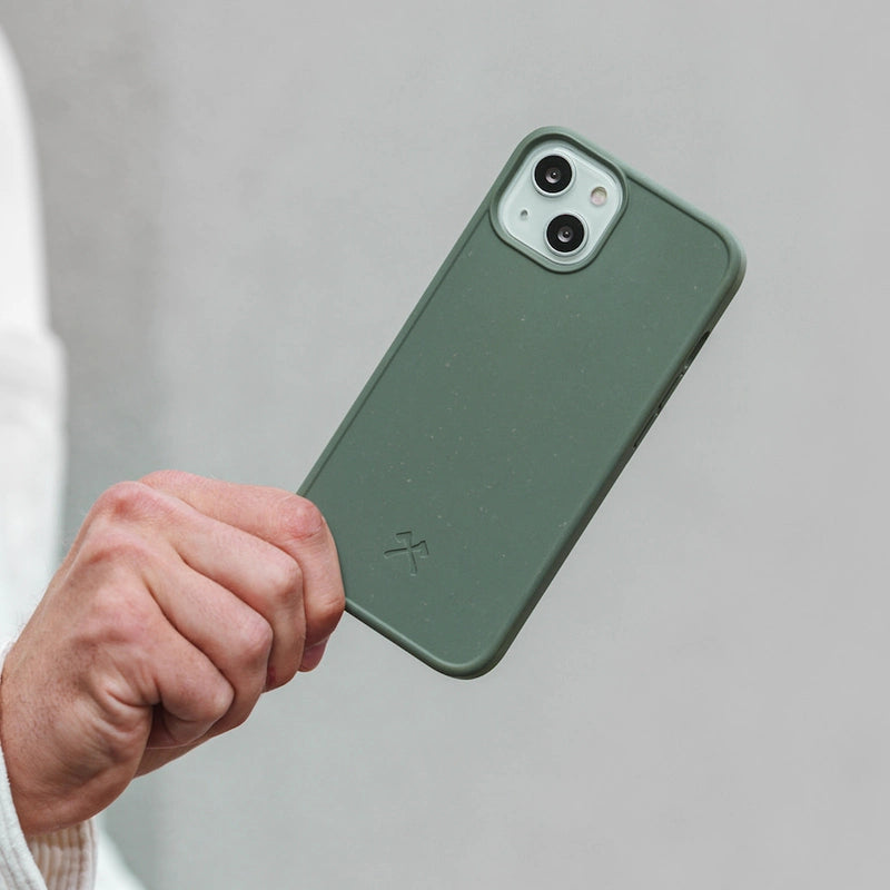 iPhone 13 mini phone case sustainable night green