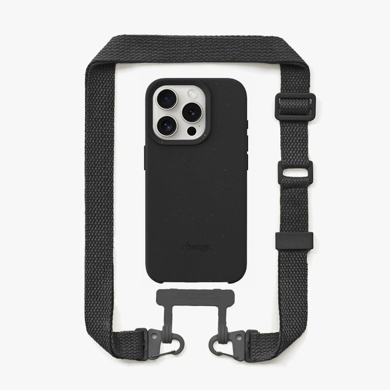 iPhone 16 Pro Max Crossbody Case with Strap Black