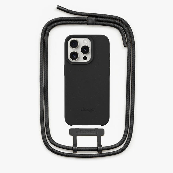Sustainable necklace case, cell phone cases with strap