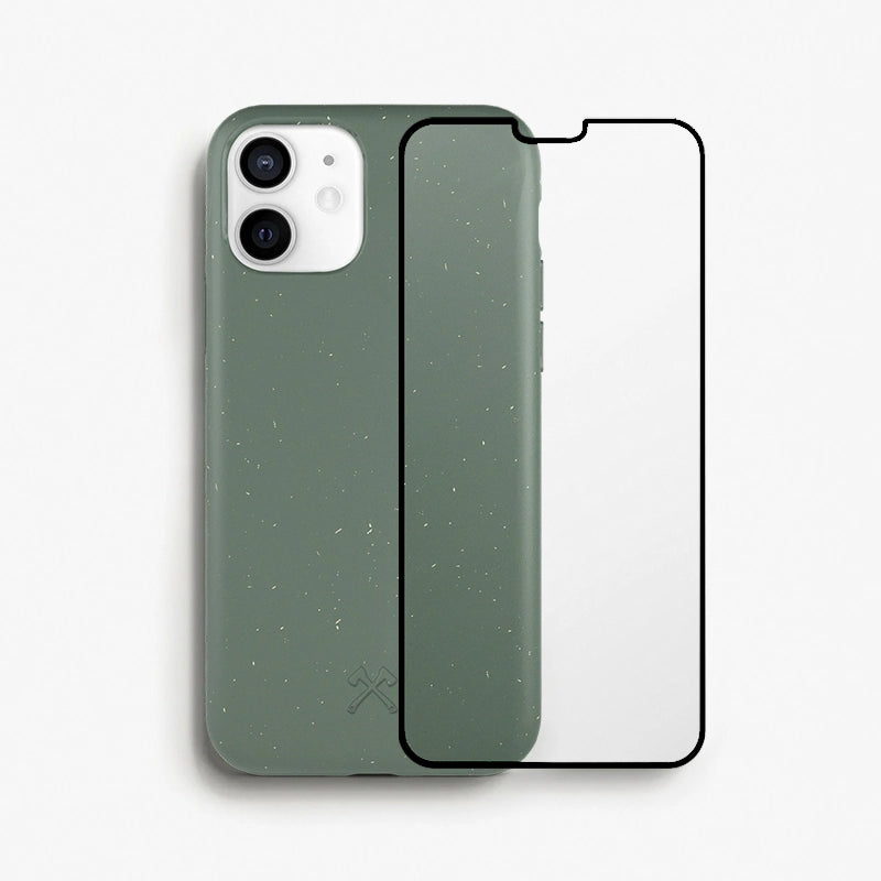 Bio Case + Fullscreen Tempered Glass iPhone 11 Green