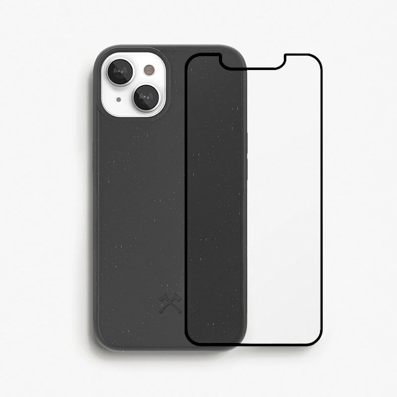 Bio Case + Fullscreen Tempered Glass iPhone 13 Black