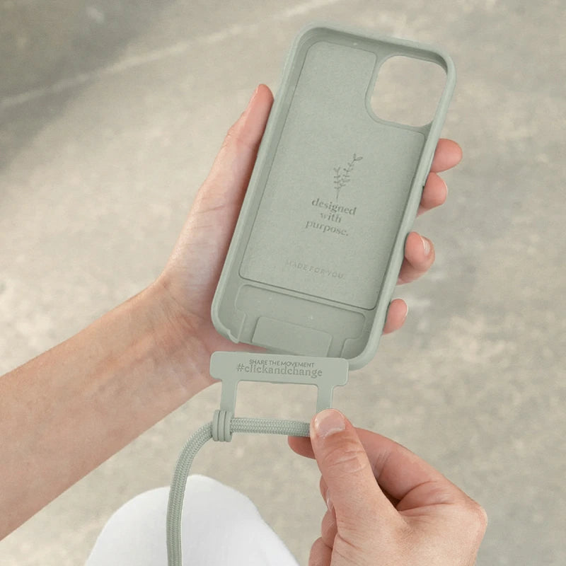 Crossbody Case iPhone 15 Jade Green