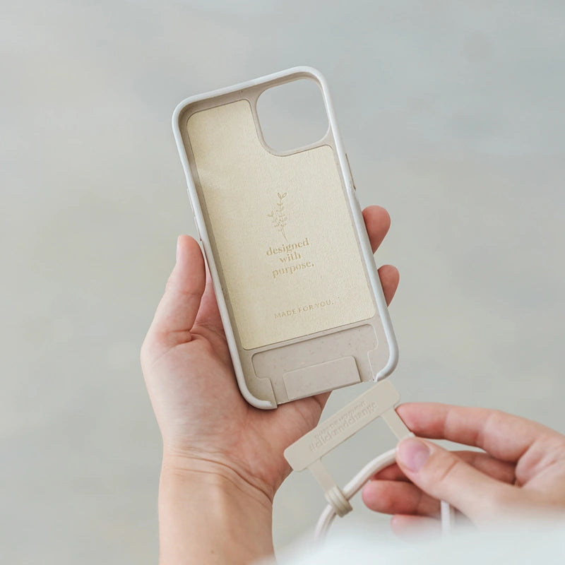 IPhone 13 Mini Crossbody Case Detachable Cream White