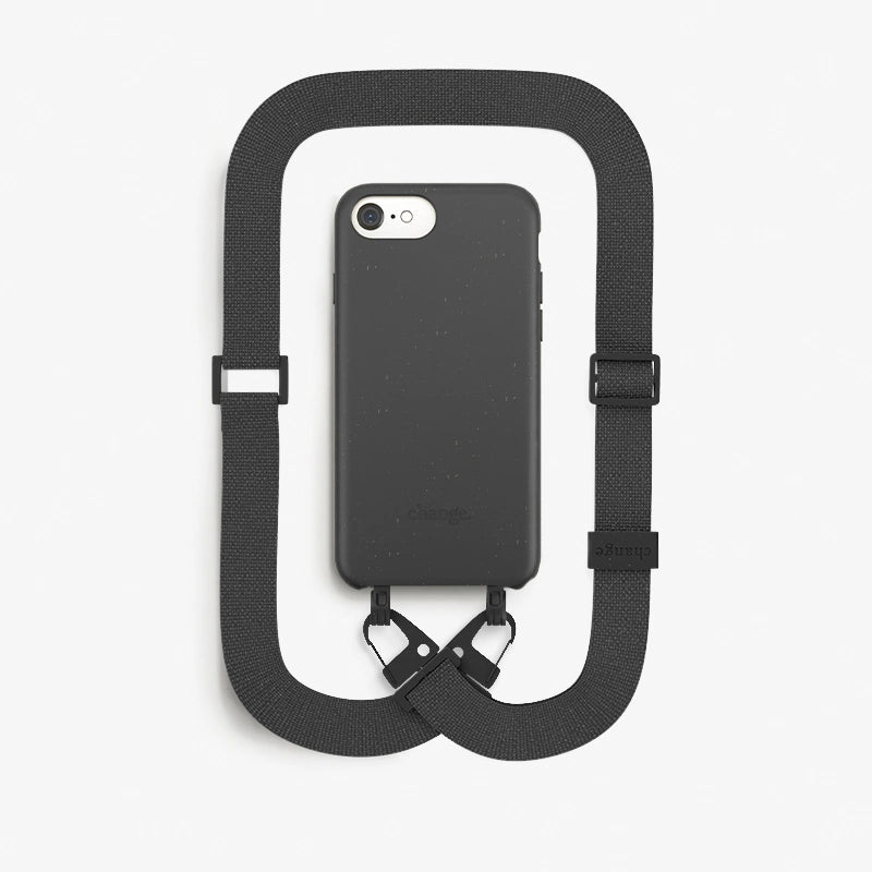 IPhone SE 3 Crossbody Case Detachable Black