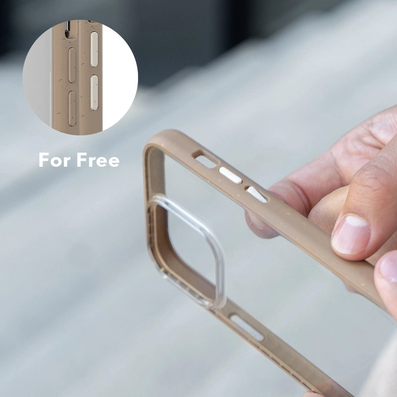 Iphone 14 Pro Max transparent phone case Brown