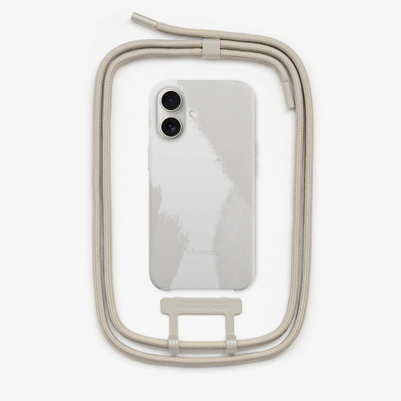 iPhone 16 Crossbody Case White