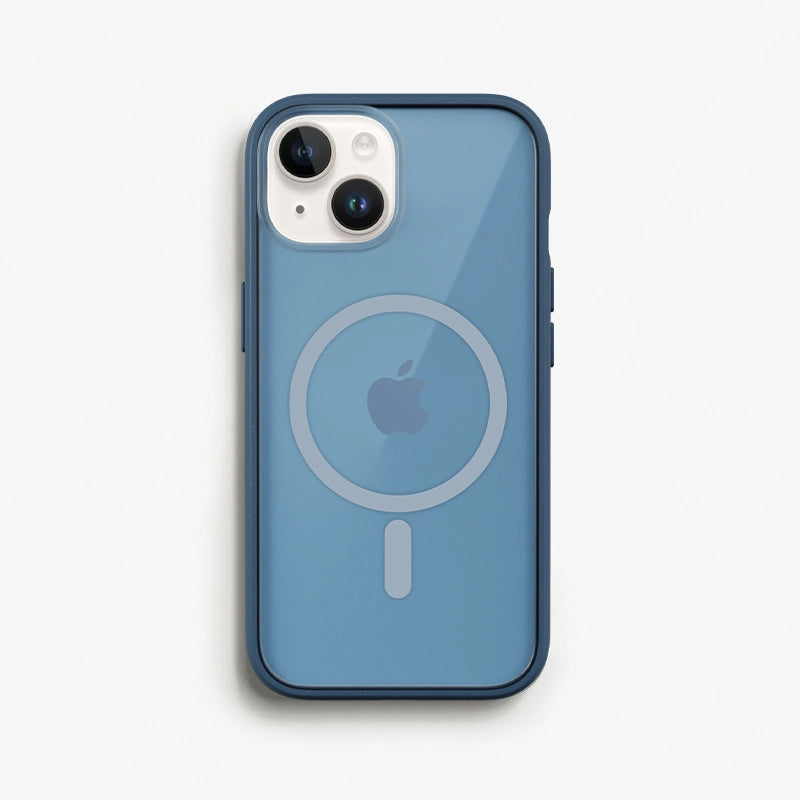 iPhone 14 Clear Case MagSafe blue/matt
