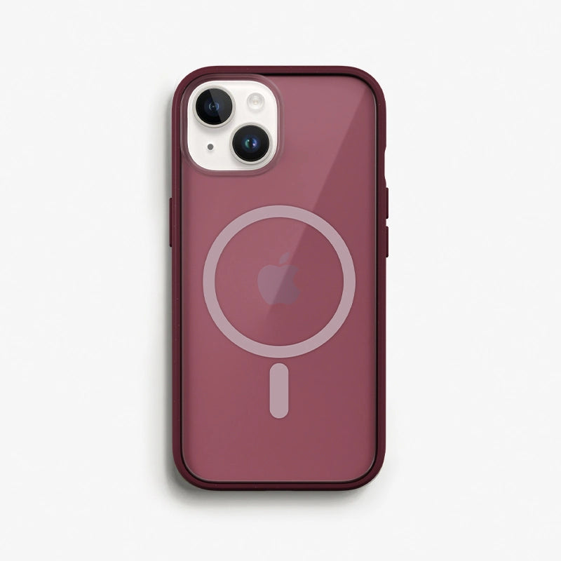 iPhone 15 Clear Case MagSafe red/matt
