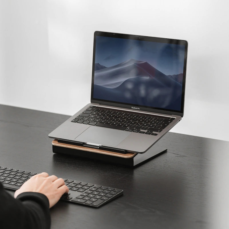 Wooden laptop elevator