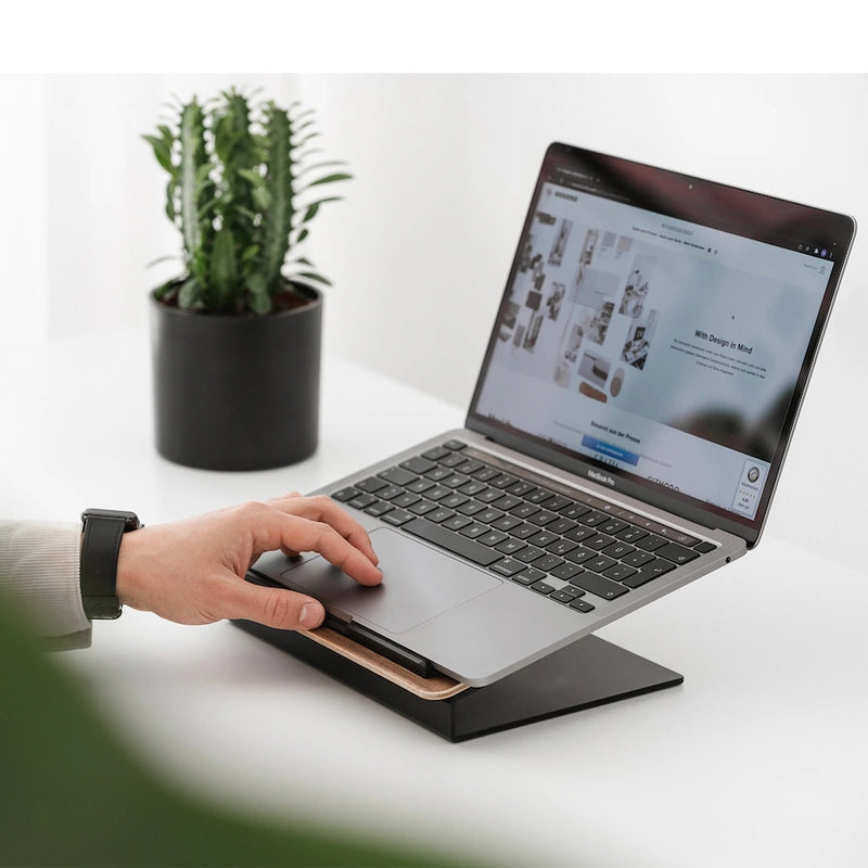 Wooden laptop elevator