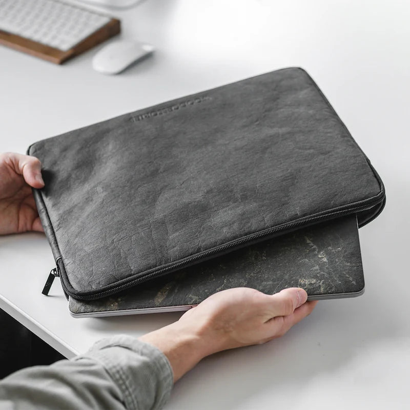 15" kraft paper laptop sleeve Sustainable Black