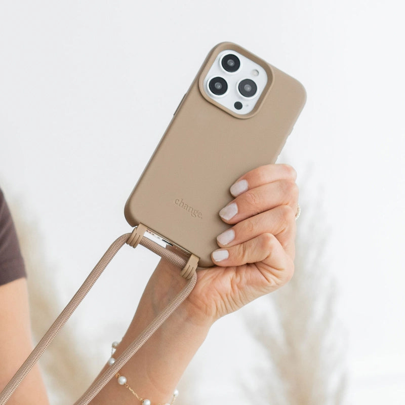 iPhone 16 Pro Crossbody Case Taupe